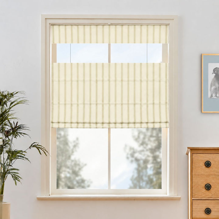 Loxley Yarn-Dyed Cotton Roman Shades & Blinds | Top Down Bottom Up
