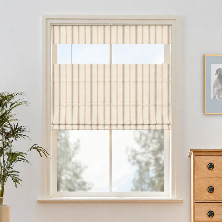 Loxley Yarn-Dyed Cotton Roman Shades & Blinds | Top Down Bottom Up
