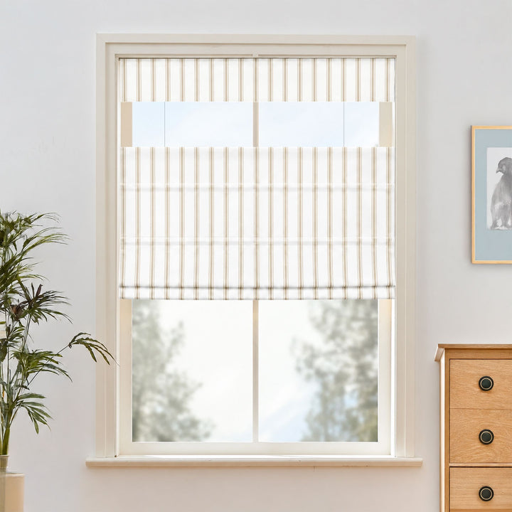 Loxley Yarn-Dyed Cotton Roman Shades & Blinds | Top Down Bottom Up